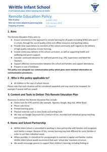 Remote Learning – Writtle Infant School